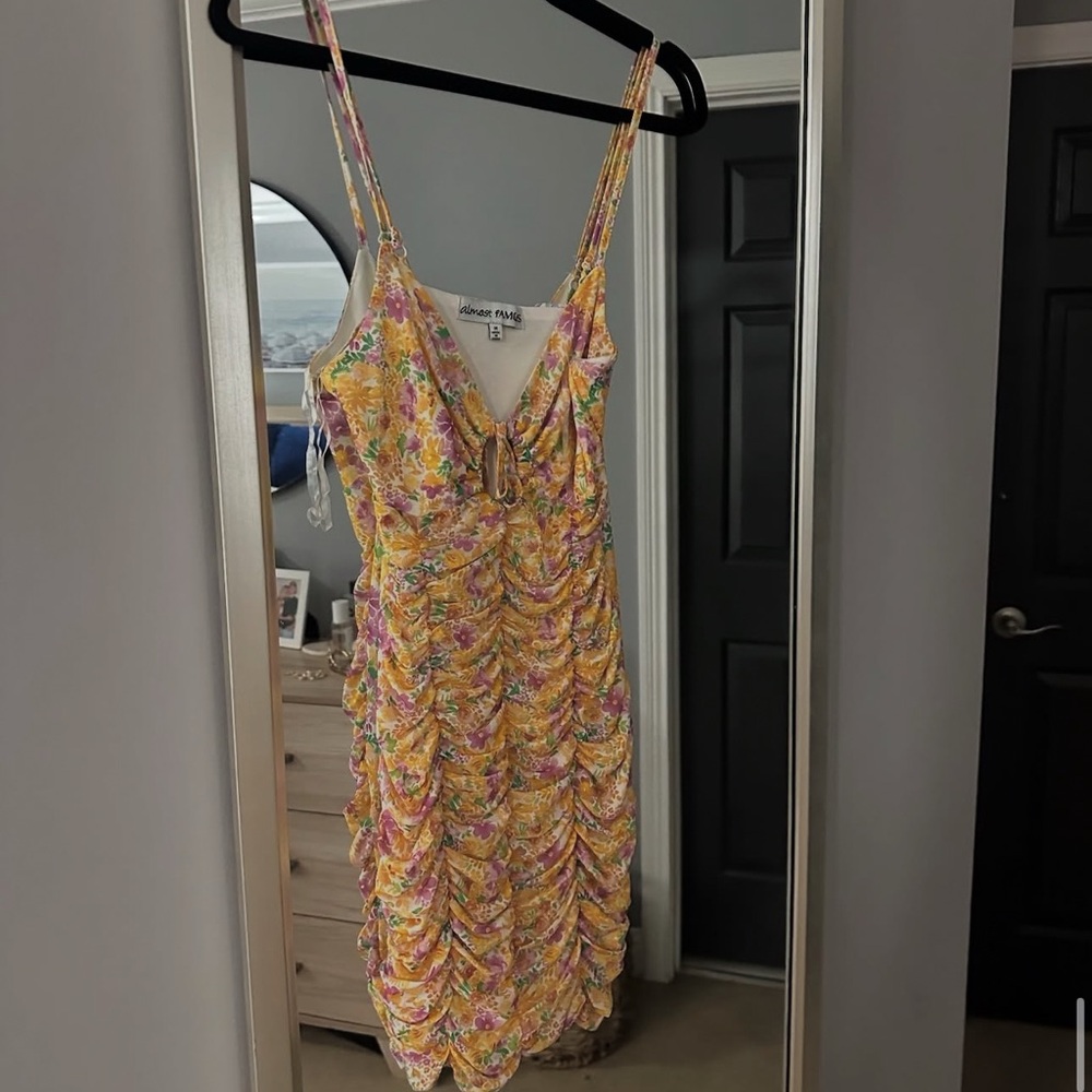 Floral Ruched Dress